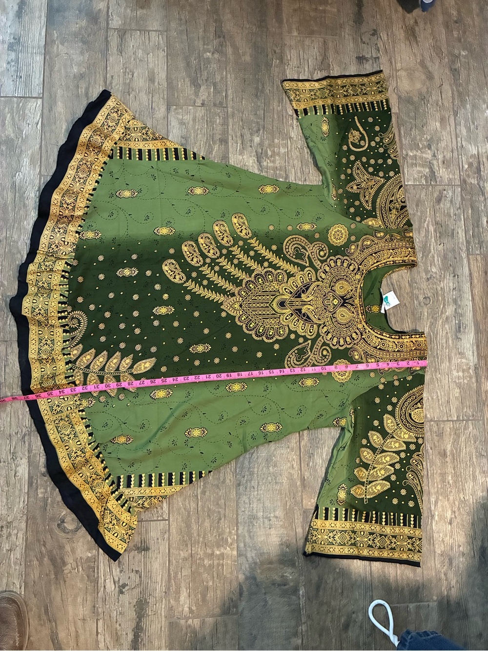 Women’s NWT Lapogee Green & gold Tunic Top - Picture 7 of 7